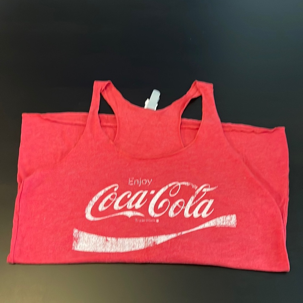 Womens used Size Large Coca Cola Red tank
